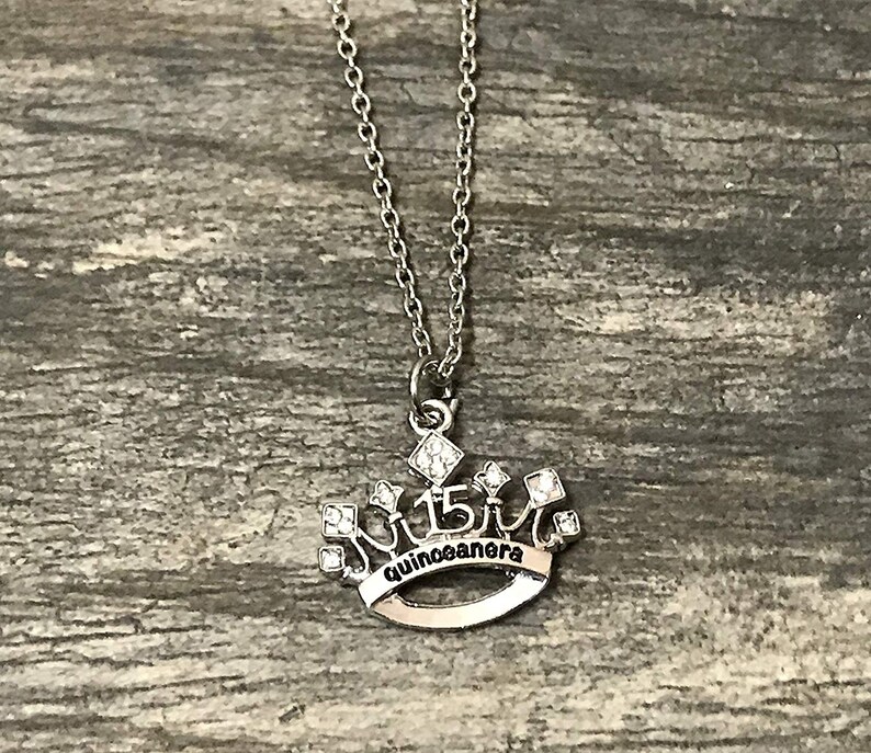 Quinceanera Charm Necklace Girls Sweet 15 Gift Jewelry Pendant Birthday