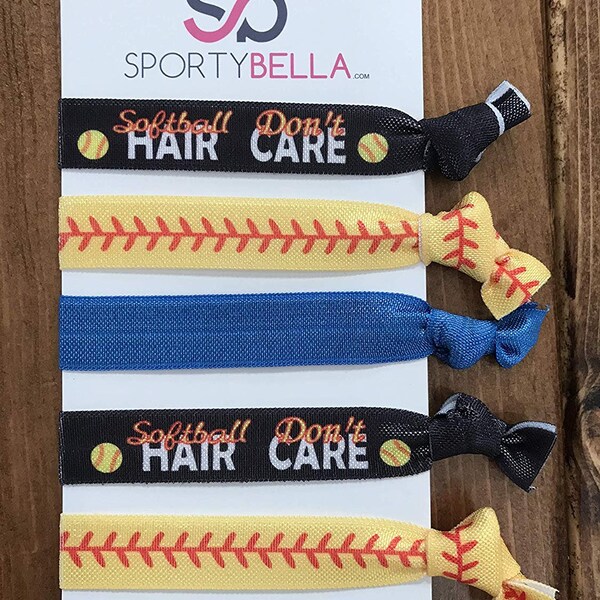 Softball Hair Ties Etsy