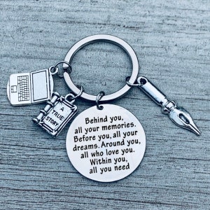 Sarcastic Author Gifts, Birthday Christmas Unique Keychain For Author for  Coworkers, Men, Women, Friends Being Author