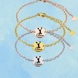 Personalized Cheerleading Bracelet, Engraved Cheerleading Adjustable Bracelet, Cheerleading Jewelry Gift, Cheerleader Accessories