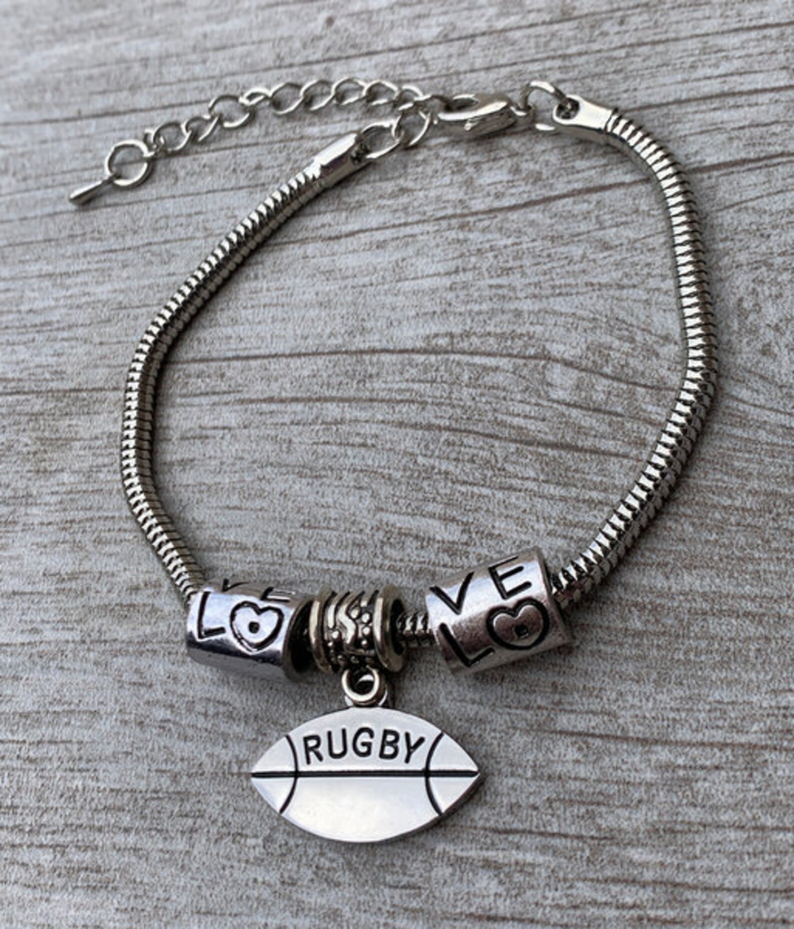 Rugby Bracelet Rugby Gifts Girls Rugby Charm Jewelry Rugby Etsy