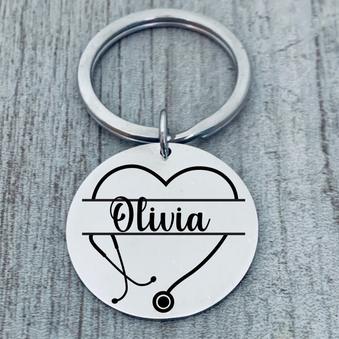 Personalized Nurse Gift, Nursing Name Keychain, Nurse Jewelry ...