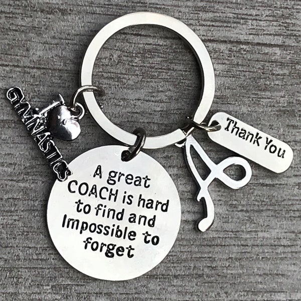 Personalized Gymnastics Coach Keychain, Great Coach is Hard to Find But Impossible to Forget Coach Keychain, Gymnastic Gift, Gymnast