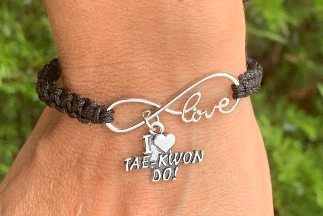 Taekwondo Charm Bracelet, Martial Arts Charm Bracelet, Gift for Martial