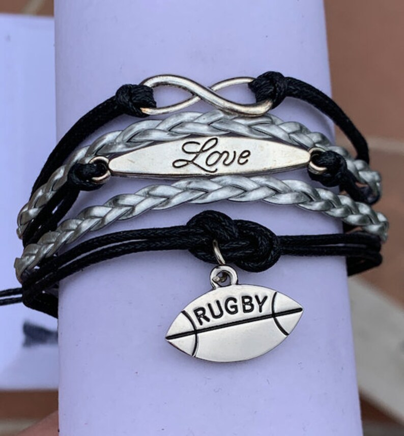 Rugby Bracelet Rugby Gifts Girls Rugby Charm Jewelry Rugby Etsy