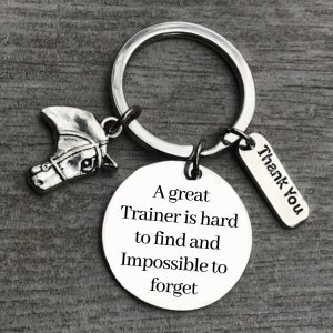 Horse Trainer Keychain, Great Coach is Hard to Find, Coach Gift, Horse Jewelry, Thank You Keychain, Equestrian Gift, Appreciation