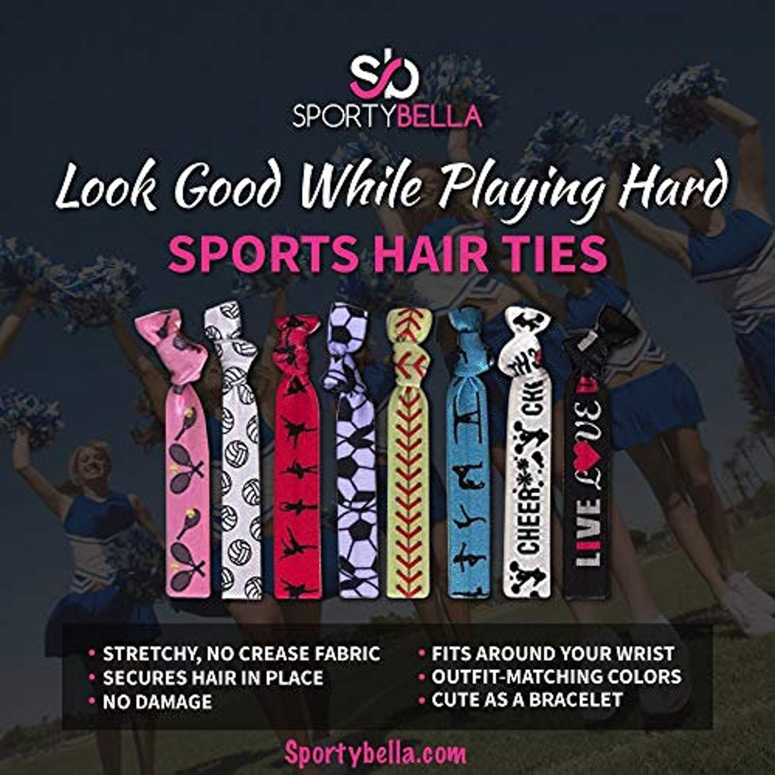 Volleyball Orange Hair Ties Accessories Set Volleyball Hair Etsy