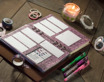 Różowe bazgroły do wydrukowania w Bullet Journal