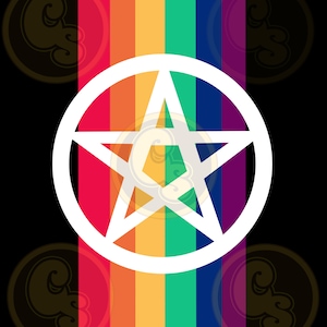 Rainbow Pentagram High Quality Image Download