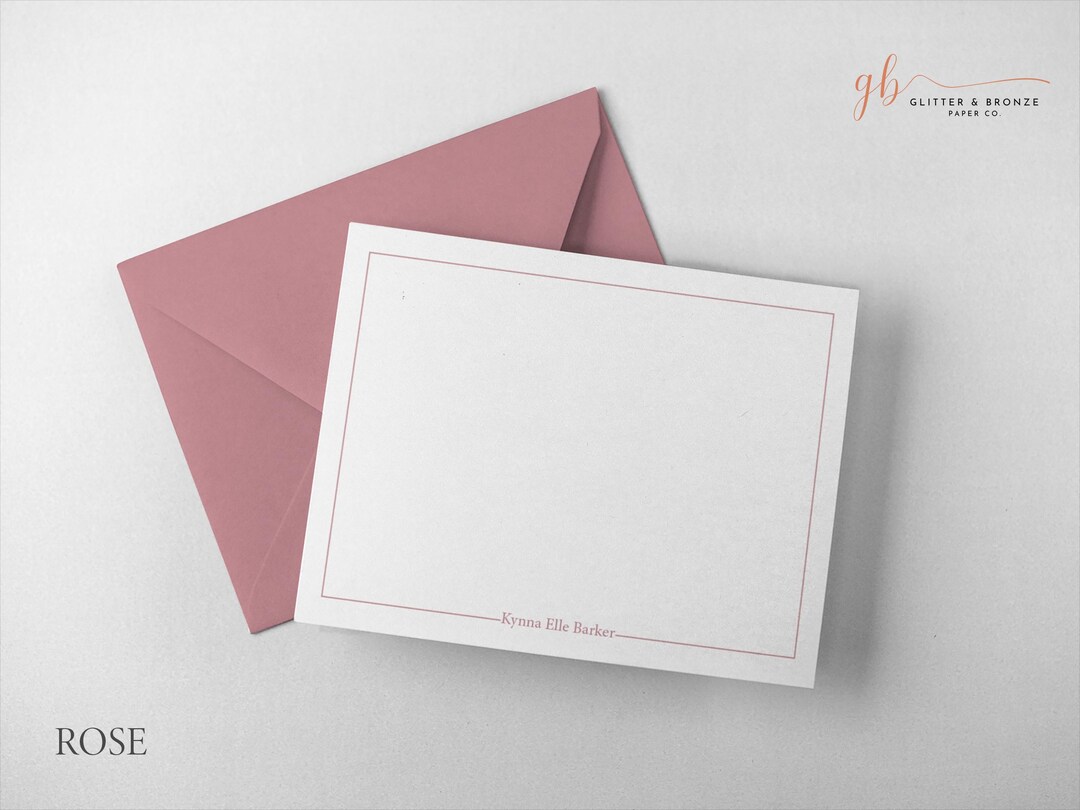 Personalized Gifts | Stationery | Customized Flat Note Card and ...