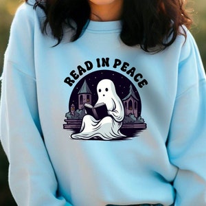 My Reading Sweatshirt, Gift for Book Lover, Bookish Sweater, Bookish Shirts, Read in Peace, Halloween Librarian Shirt, One More Chapter