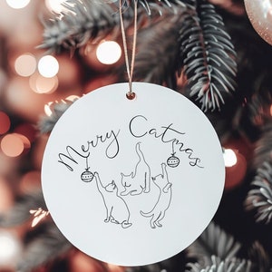 Cat Ornament, CAT Christmas Ornament, Personalized Pet Ornament, Gift for Cat Lovers, Custom Cat Gift, funny cat ornament