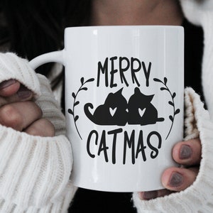 Cat Dad Mug, Cat Mom Mug, Cat Dad Christmas Gifts, Cat Mom Christmas Mug, Funny Cat Mug, Merry Christmas Cat Mug, Cat Owner Gifts