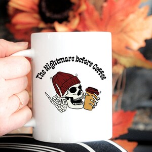 Halloween Mug, Skeleton Mug, Funny Coffee Mug, Halloween Cups, Halloween Gifts, Cute Gifts For Him, Spooky Mug, Pumpkin Spice Mug, Christmas