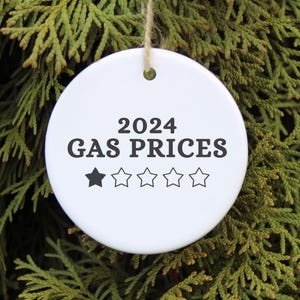 Lustige 2024 Verzierung, Gaspreise, 2024 Geschenk, lustige Verzierung, lustiges Weihnachtsgeschenk, 2023 Verzierungen, lustiger Weihnachtsbaum, weißer Elefant Geschenk