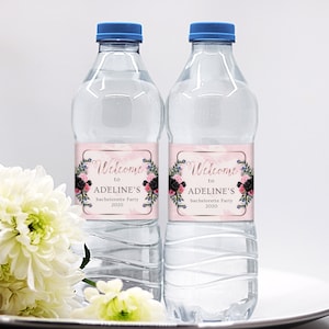 Printable Bachelorette Water Bottle Labels