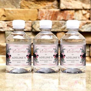 Bachelorette Party Water Bottle Labels, Personalized Party Stickers ...
