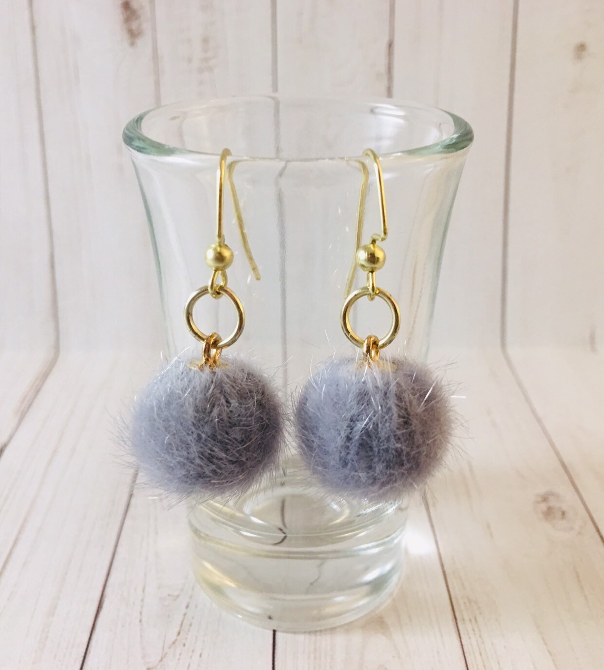 Poof ball best sale earrings