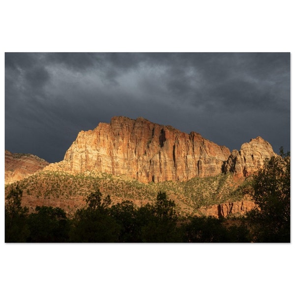 Evening Storm in Zion Valley, Zion National Park, Cliffs, Utah Landscape, Rock Formations, Hiking and Nature Photography