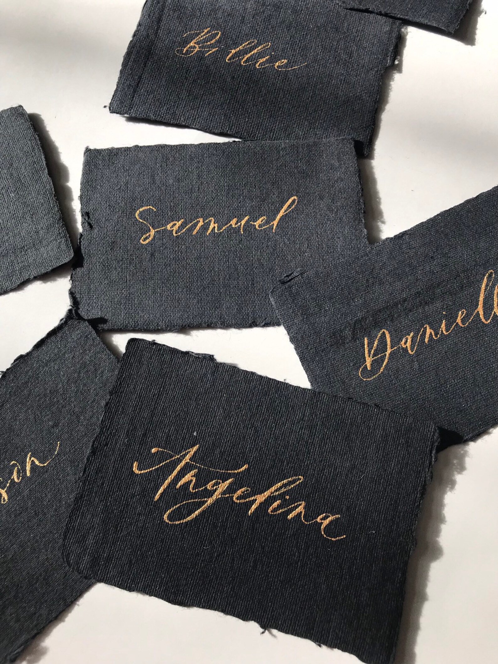 Black Place Cards/elegant Wedding Place Cards/modern - Etsy