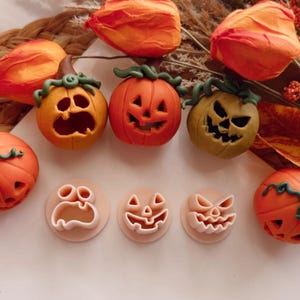 Scary Face pumpkin Clay Cutter Set