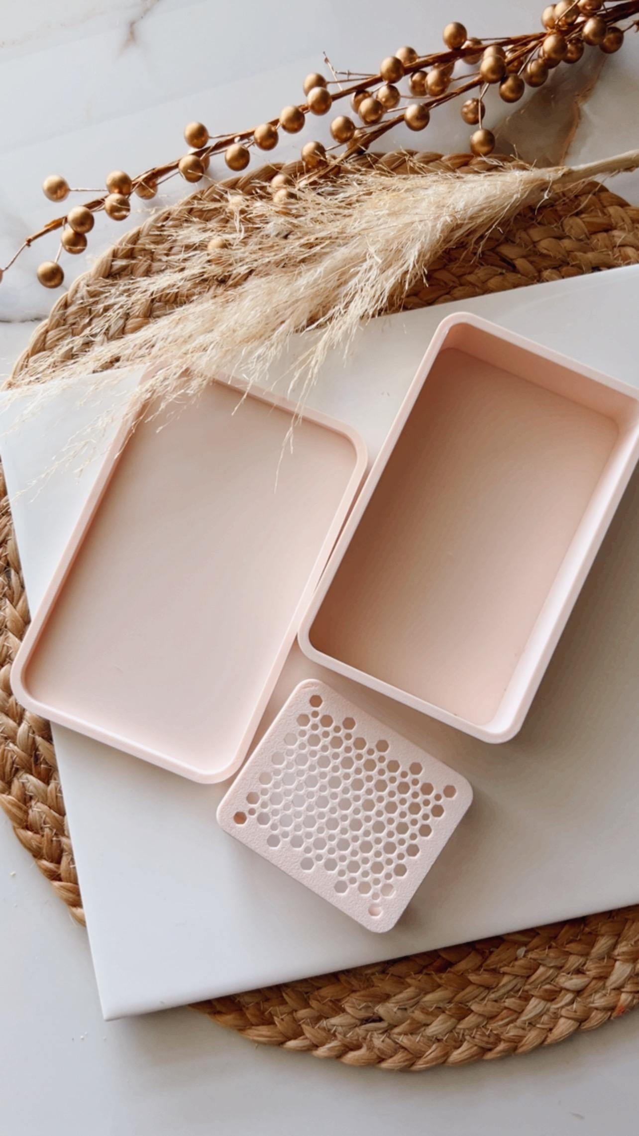 Boîte à Poudre De Maïs Pour Pâte Polymère - Antiadhésive, Avec Grille Et Pinceau, Rangement Art Créatif