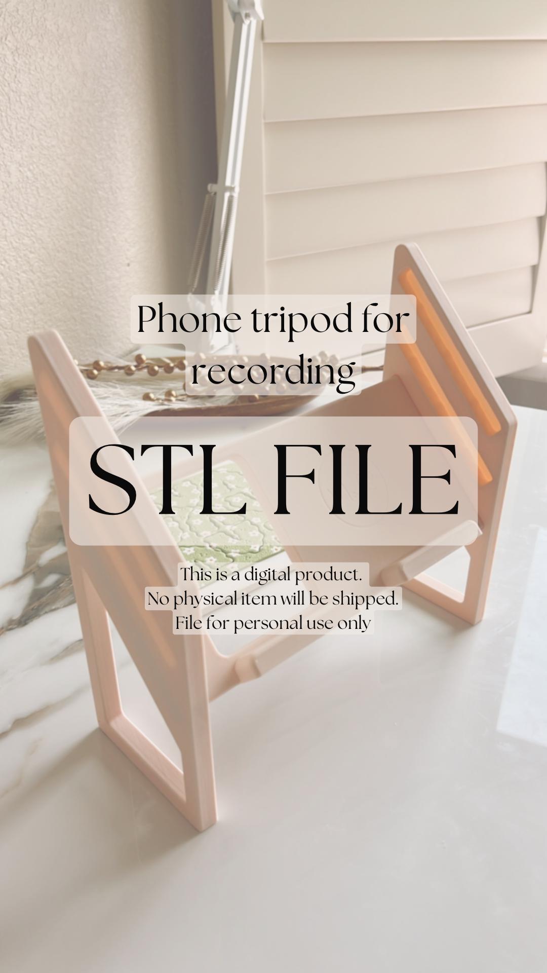 Phone Tripod For Recording STL