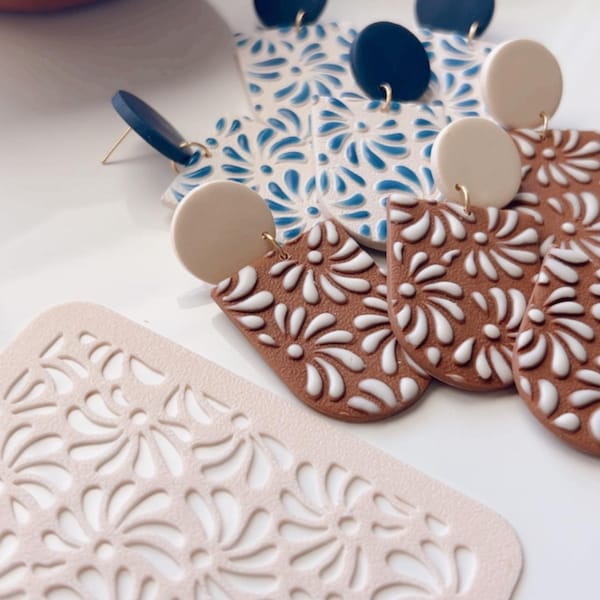 Talavera Stencil for polymer clay
