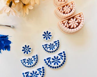 Clay in Bloom Talavera Clay Cutter | Polymer Clay Earring Cutter | Mexican Fiesta Jewelry Supply