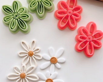 Flower cutter, clay cutter, abstract, Clay, polymer clay Cutter, Kamel Flower cutter