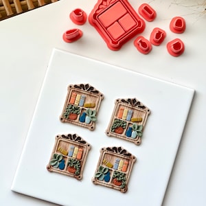 Vintage Bücherregal-Tonschneider (Mini-Töpfe nicht enthalten)