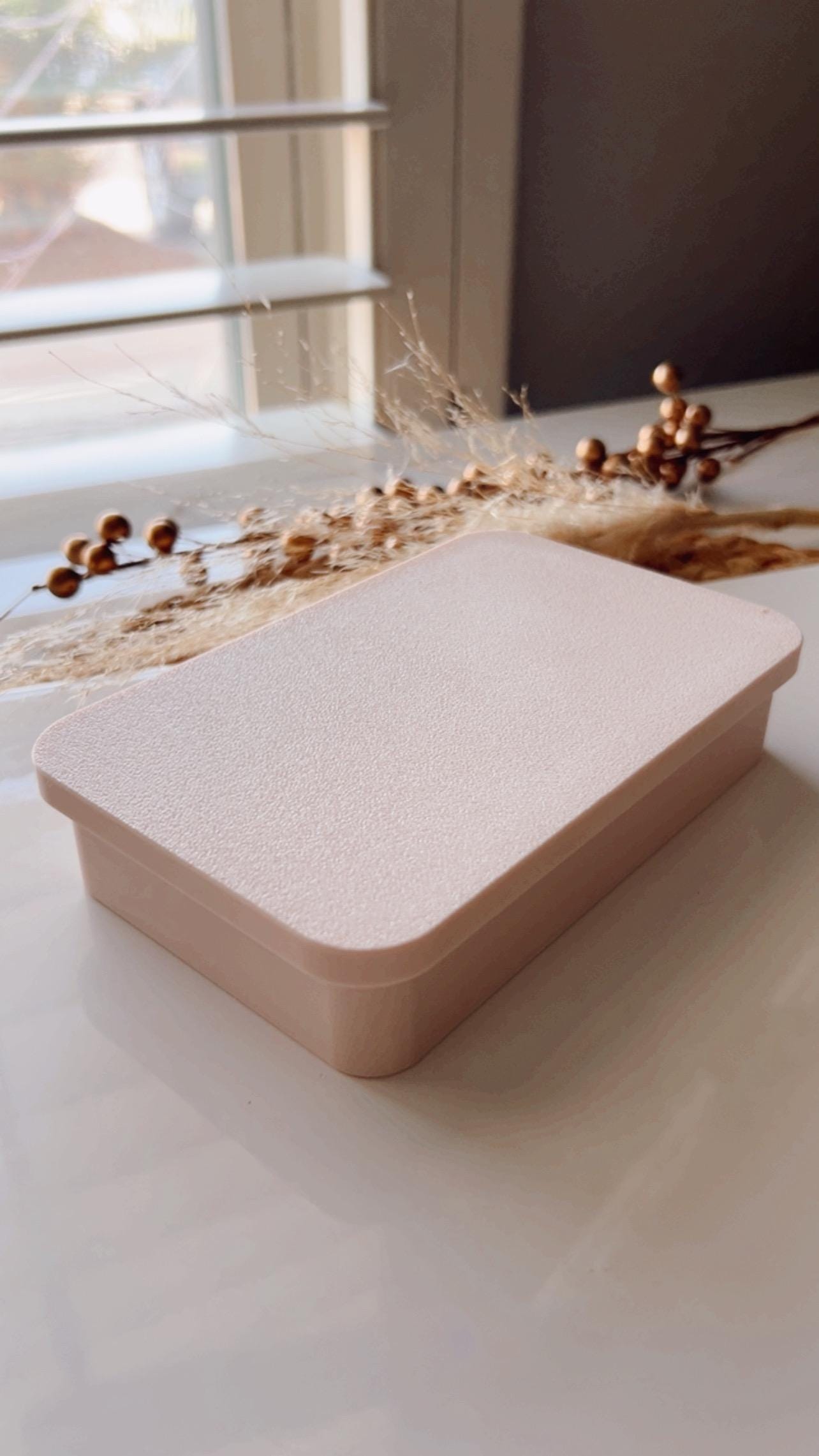 Récipient à Fécule De Maïs Pour Pâte Polymère - Range & Applique Sans Gaspi, Plastique Rose Pratique