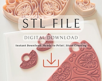 Nereid | Necklace & Earrings Clay Set | STL File (Digital Download)