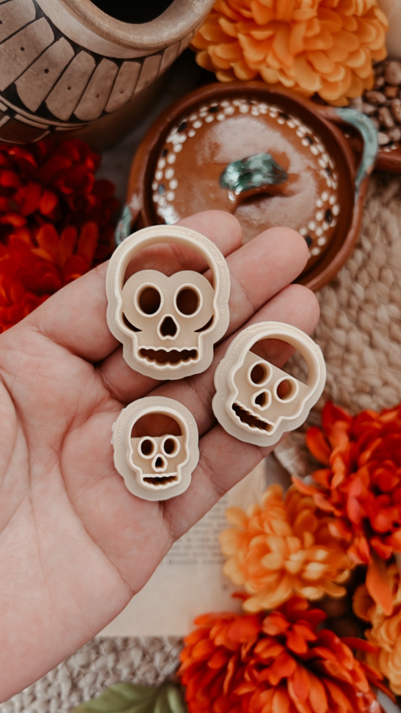 Calavera skull Clay Cutters Set