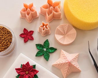 Poinsettia Kit | Polymer Clay Flower Making Tool