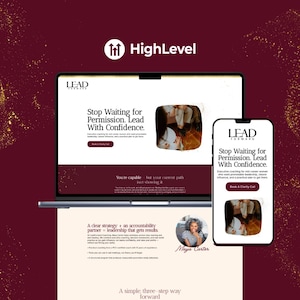 GoHighLevel Coaching Website Template | Gold Sales Funnel | GHL Landing Page Template