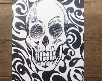 Skull art print