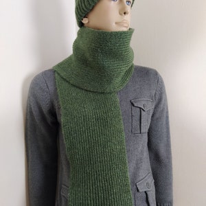 ensemble écharpe homme, bonnet écharpe en tricot, bonnet écharpe d'hiver, cache-nez pour homme, écharpe bonnet, cache-cou confortable, cadeau pour lui, cravates chaudes unisexes image 3