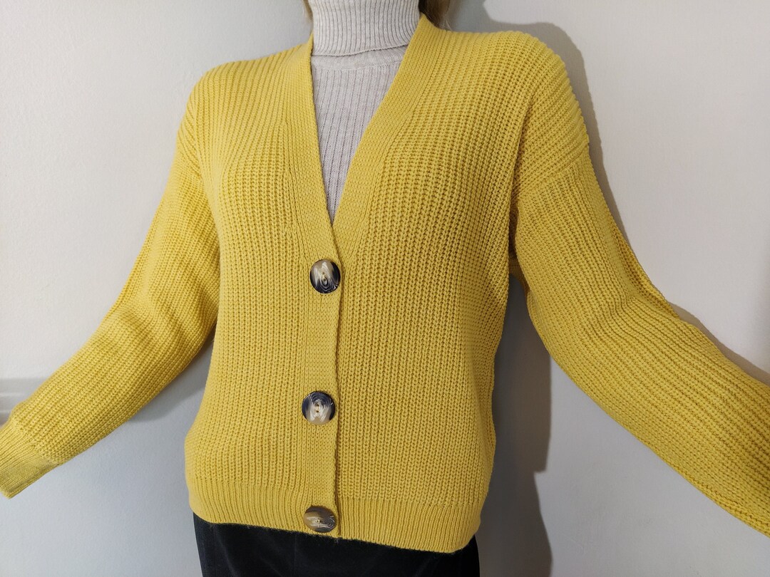 ALLEGE Wide Rib Cardigan イエロー ALLEGE Wide Rib Cardigan イエロー