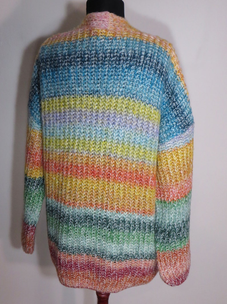 Colorful knit cardigan women fluffy cardigan open front Etsy