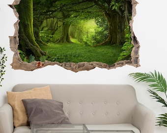 Tropical Forest Trees Wall Decal Sticker Mural Poster Print Art Home Decor DB19