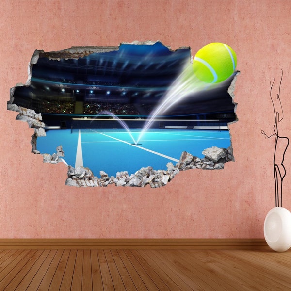 Tennis Ball Court Sticker Mural Autocollant Mural Impression Art Home Office Chambre Décor Sports CV2