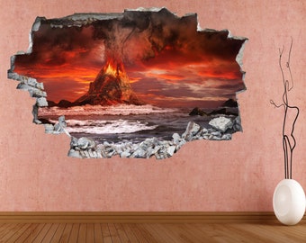 Volcano Eruption Wall Decal Sticker Mural Poster Print Art Home Office Decor CF13