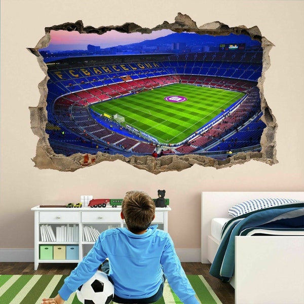 Barcelona Nou Camp Barca Football Stadium Wall Decal Sticker Mural Print Art Kids Bedroom Nursery Decor AJ9