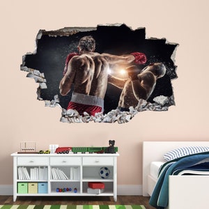 Boxing Boxer Training Wall Decal Sticker Mural Home Office Bedroom Decor Sports BH4