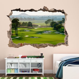Golf Course Wall Decal Sticker Mural Print Art Home Office Bedroom Decor Sports BF19