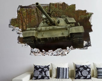 Leger Battle War Tank Militaire Muursticker Muurschildering Decal Print Art Kids Slaapkamer Decor BT21