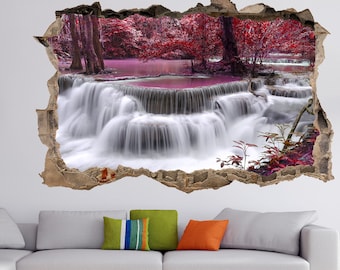Waterfall wall decal | Etsy CanadaScenery Oblong Throw Pillow