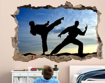 Karate Martial Arts Wall Decal Sticker Mural Print Art Kids Bedroom Home Office Decor Sports EL6