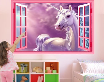 Unicorn Wall Decal Sticker Mural Poster Print Art Kids Girls Bedroom Decor CT76